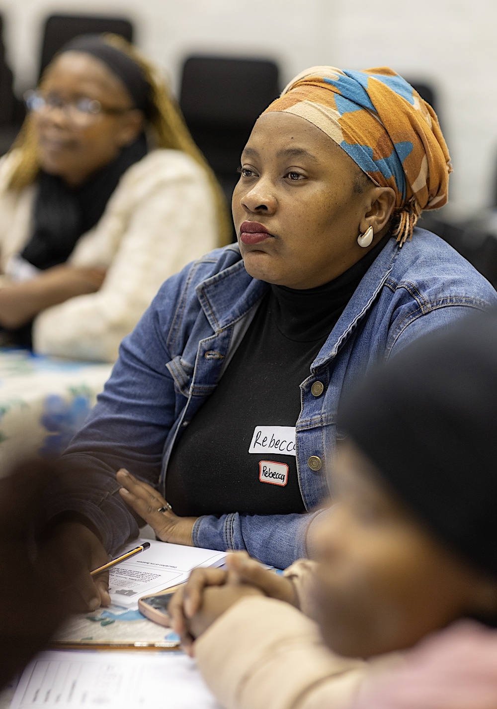 pam-sneddon-rp-entrepreneur in the making Rebecca pays close attention -at-the entry-to-entrepreneurship-workshop